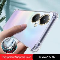 เคสโทรศัพท์ซิลิโคนอ่อนนุ่มกันกระแทกสำหรับ Vivo Y27 2023 VivoY27 4G ป้องกันการตกหล่น Hp Vevo Y 27 27Y 4G ฝาหลังแบบบางโปร่งใส