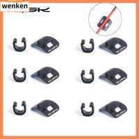 WENKEN 1/6pcs สีดำ เครื่องประดับ ชุดสายเบรค กรอบ U Buckle คู่มือคลิปหลอด ตัวแปลงกับดักแปลง แคลมป์คงที่