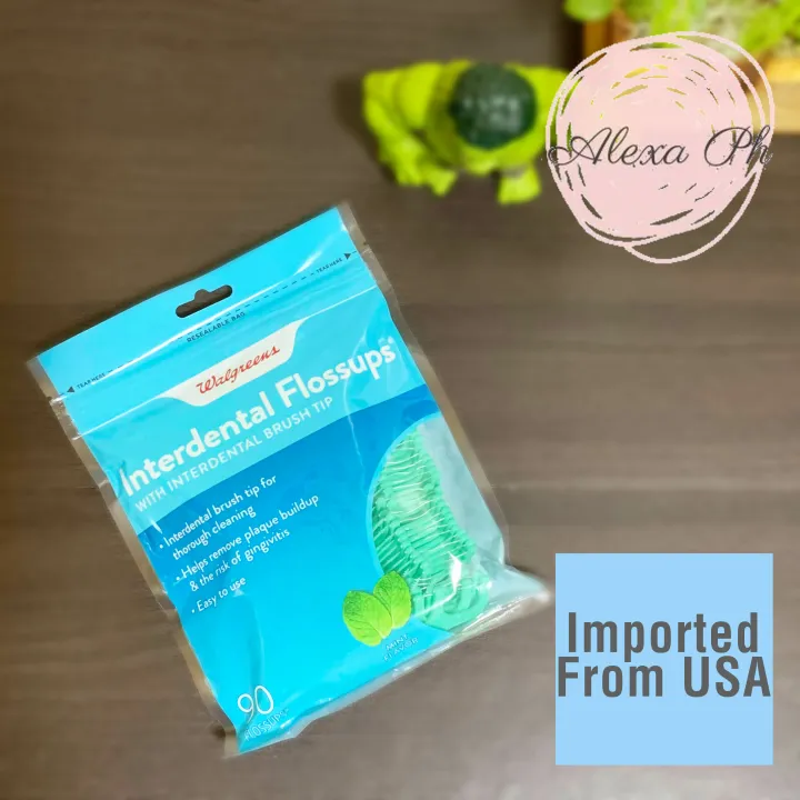 Walgreens, Interdental Flossups With Interdental Brush Tip, Mint Flavor