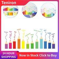 Teniron สติกเกอร์ติดผนังลายดินสอ 2 แผ่นห้องเด็กวอลเปเปอร์ห้องนอนเด็กรูปลอกผนัง