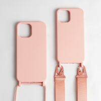 Penutup Casing Ponsel Silikon Rantai Tali untuk iPhone 14 Pro Max 7 8 Plus 11 12 XS 13 XR X Kalung Lanyard Cair untuk Menggantung