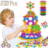 ❉✒ Plum Blossom Building Blocks Kids STEM Educational Building Toys Interlocking Solid Plastic Discs Sets Gifts for Preschool Kids