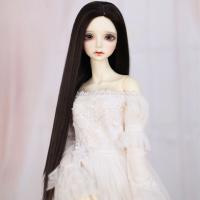 1/3 1/4 1/6 1/8 Bjd วิกผมตุ๊กตา SD สายอุณหภูมิสูงยาวสีดำผมสีตรง