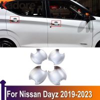 สำหรับ Nissan Dayz 2019-2021 2022 2023มือจับประตูโครเมี่ยมตกแต่งขอบฝาครอบสติกเกอร์แต่งรถอุปกรณ์ภายนอก