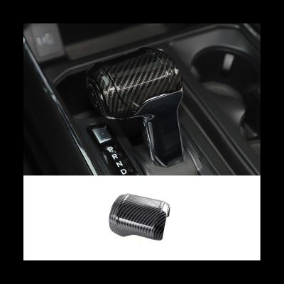 huawe For Ford F150 2021 2022 2023 Car Center Console Gear Head Shift Knob Cover Trim Interior Accessories - ABS Carbon Fiber