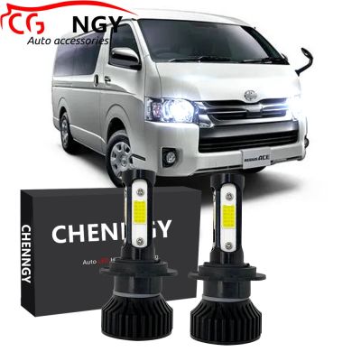 หลอดไฟหน้ารถยนต์ LED V4 6000K ฮาโลเจน สีขาว แบบเปลี่ยน สําหรับ Toyota HIACE 2004 2005 2006-2018 (1 คู่) เสียบและเล่น