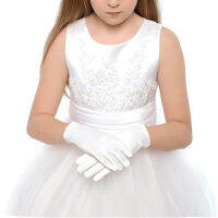 White Girls Performance Gloves Sweet Party Kids Gloves Costume Accessories