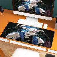 LOL League of Legends ภาพเคลื่อนไหว Arcane Jinx Keyboard Table Pad แผ่นรองเมาส์เกมขนาดใหญ่