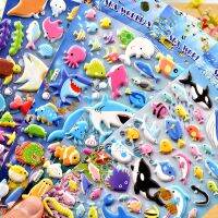 1Sheet Cute Sea Life Animal Shark Dolphin Fish Stereo 3D Bubble Sticker Diary Sticker Decoration Stationery Stickers Random Stickers Labels