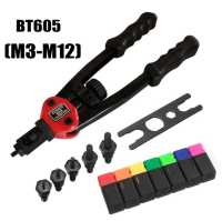 BT605คู่มือดึง Nut น็อตไรเว็ตสังกะสี Ram สีชุบนอตสังกะสี M3-M12