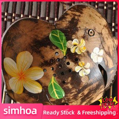 Simhoa กะลามะพร้าวจานรองสบู่ที่วางสบู่อาบน้ำสำหรับเคาน์เตอร์ห้องน้ำในครัวเรือน