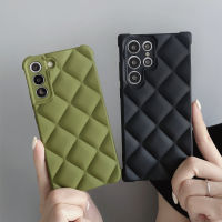 【2023】Luxury Diamond Lattice Soft Silicone Phone Case For Samsung S22 Ultra S21 Plus Protection Square Airbag Shockproof Cover