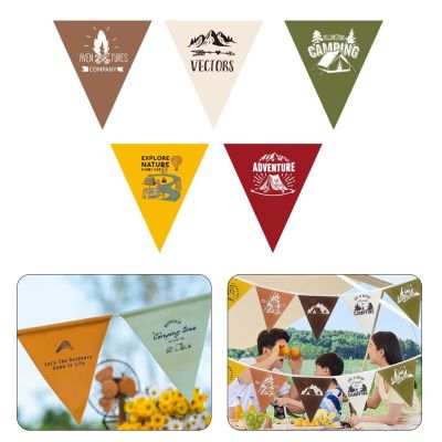 4m 15Flag Camping Patio Polyester Ceiling Home Office Indoor Outdoor Tent Pennant