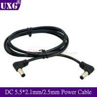 DC Power 5.5 X 2.1mm / 2.5mm Male To 5.5 2.1/2.5mm Male Plug Cable Right Angled 90 Degree 50cm 100cm 3ft