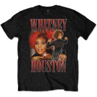 สีดำ Whitney Houston 90s Homage เสื้อยืดชาย / หญิง