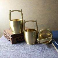 Original ⭐️⭐️⭐️⭐️⭐️ Creative brass bucket ornaments bucket of gold ornaments home living room study office ornaments