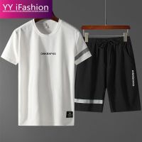 ▩™ 2023  Men T-shirt Short Sleeve T shirt   Short Pants Set Fashion Tshirt Casual Men Clothing T-shirts baju t shirt lelaki