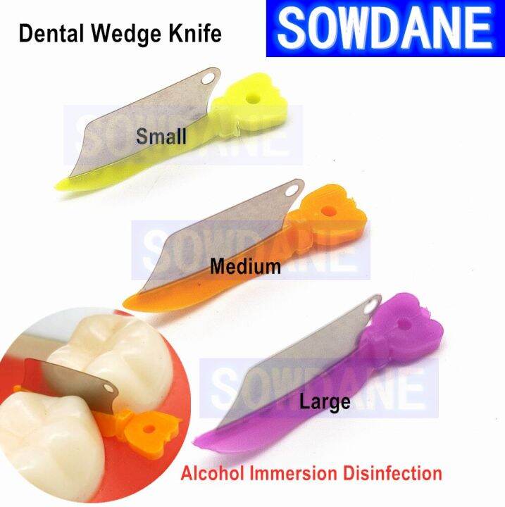 20Pcs Dental Wedge Knife Prime Teeth Interproximal Plastic Wedges Knife