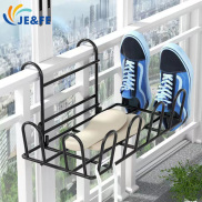 Outdoor storage rack Balcony shoe drying rack Window sill drying artifact