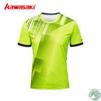 2023ใหม่ Kawasaki ผู้ชายและผู้หญิงแบดมินตันแห้งเร็ว Breathable เสื้อเสื้อยืด A1936 A2936แขนสั้น