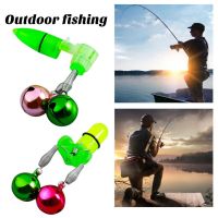 Dual Ring Bells Fishing Bite Alarm Indicator with Led Light Essential Night Fishing Tackle for Outdoor Metal Fishing Rods