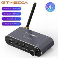 GTMEDIA A4 Bluetooth 5.1 ตัวรับอะแดปเตอร์เสียงและเครื่องส่งสัญญาณช่วงการรับสัญญาณไร้สาย 15 เมตรสําหรับโทรศัพท์มือถือแท็บเล็ตรถ ect