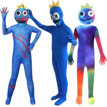 Rainbow Friends Costume Kids Blue Cosplay Horror Game Halloween