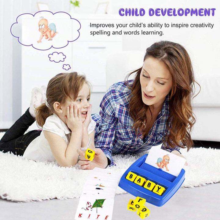 Matching Letter Game Teaches Word Recognition Spelling Wooden Match