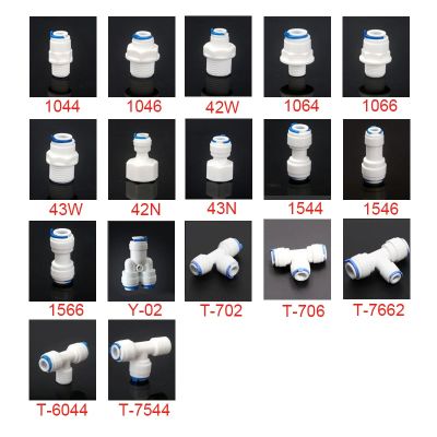 1/4" 3/8" OD Hose Tube 1/4" 1/2" 3/4" 1/8" Plastic Pipe Quick Connectors RO Water Connector Fittings Reverse Osmosis System Watering Systems Garden Ho