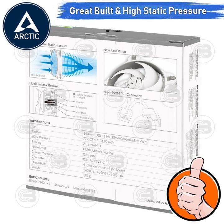 coolblasterthai-arctic-pc-fan-case-bionix-p140-grey-white-pressure-optimised-with-pwm-pst-size-140-mm-ประกัน-10-ปี