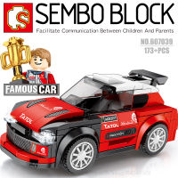 บล็อกตัวต่อรถแข่ง รถสปอร์ต พร้อมมินิฟิกเกอร์ 1 ตัว SEMBO BLOCK 607039 จำนวน 203 ชิ้น