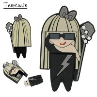 Goddess Lady GaGa Model USB 2.0 Flash Drive 8GB 16GB 32GB 64GB 128GB Pen Drive 256GB Memory Stick Cle USB Pendrive Creative Gift