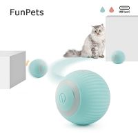 【WNING small pet】Funtets ลูกบอลของเล่นแมวไฟฟ้าอัตโนมัติ,ฝึกของเล่นสำหรับแมวแมวเคลื่อนที่ด้วยตนเองของเล่นสำหรับสัตว์เลี้ยงในร่ม