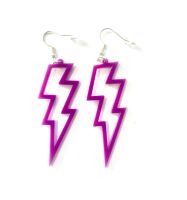 Personality Exaggerated Earrings Female Thunderbolt Fashion Hollow Geometric Acrylic