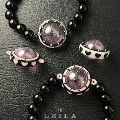 Leila Amulets ลูกแก้วโชคดี สารพัดนึก สีชมพู Baby Leila Collection (พร้อมกำไลหินฟรีตามรูป)