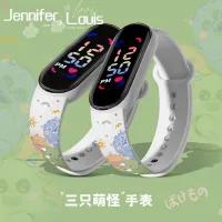 Jam Tangan Elektronik JENL สำหรับกันน้ำสำหรับเด็กผู้หญิงการ์ตูน StellaLou HelloKitty นาฬิกาสร้อยข้อมือกีฬาสำหรับนักเรียนมัธยมต้น