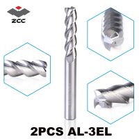 2ชิ้น/ล็อต Zccct Al-3el D3.0-D8.0คาร์ไบด์แข็ง3 4 5 6 8มิลลิเมตรยาว End Mill ขลุ่ยยาวตัดขอบ Cnc เครื่องมือ