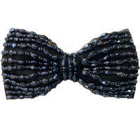 Fashion New Mens Bow Tie Crystal Embroidered Beads Bowtie Trendy Wedding Banquet Bowties with Gift Box Multicolor