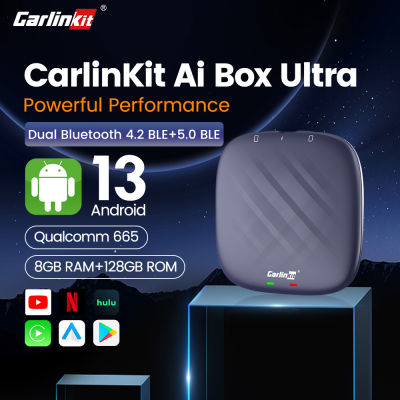 CarlinKit TBOX ไร้สาย CarPlay AI กล่อง Android 13ไร้สาย Android อัตโนมัติอะแดปเตอร์ซิม4กรัม LTE GPS 8+128G กรัมสำหรับ Carplay รถวิทยุ