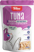 TELLME TUNA & CHICKEN with Vegetables For Cat, 130g