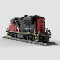 SD70M-2รถ MOC รถไฟสินค้า-EMD ชุดบล็อคก่อสร้างรถไฟ CN ขนส่งหัวรถจักรรถไฟขบวนโมเดลต่อจำลองของเล่นสมองเด็กของขวัญ