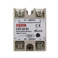 โซลิดสเตทรีเลย์60a 80a 100a อินพุต Dc 24-380V Ac เอาต์พุตคุณภาพสูงโมดูล3-32V Ssr-60aa Ssr-80aa Ssr-100aa