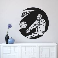 Hot Volleyball Receiver Design Wall Vinyl Stickers Sports Volleyball Decal For Boys Room Decoration Removable A001096