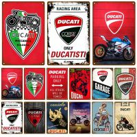 Ducati Vintage Wall โปสเตอร์ Vintage Retro Wall House ร้านอาหารตกแต่งแผ่นโลหะ Wall Decor Art ป้ายโลหะดีบุกป้าย  （Stock size: 20cm * 30cm）