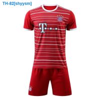 ❍ shyysm Bayern Munich 2022-23 Mens Home Fan Edition Short-sleeved Jersey Refreshing Breathable Loose Printable Size