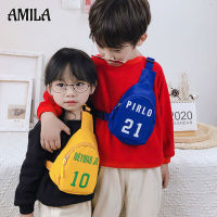 AMILA ฉบับภาษาเกาหลีของเด็กกระเป๋าคาดหน้าอกแฟชั่นอินเทรนด์กระเป๋าหิ้วกุญแจ Dompet Koin กระเป๋าเป้สะพายหลังโรงเรียนอนุบาลน่ารัก