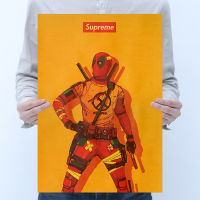 【D032】 New Deadpool Kraft Paper Poster Retro Poster Bar Cafe Themed Restaurant Wall Decoration Painting