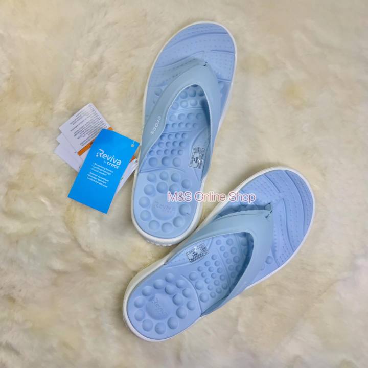 รองเท้าแตะ-crocs-reviva-flip-รองเท้าแตะ-เพื่อสุขภาพ-สินค้าขายดี-พร้อมส่ง-งาน-outlet-ถูกกว่า-shop