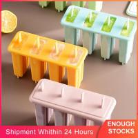 4 Grid Popsicle Mold Reusable Easy Release Ice Pop Maker พลาสติกเกรดอาหาร Ice Pop Moulds DIY โฮมเมดไอศกรีมเครื่องมือ