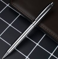 【☊HOT☊】 miciweix ปากกาโรลเลอร์บอลโลหะสีเทาปากกาเขียนหรูหราพร้อมกล่องปากกาปากกาลูกลื่นเติมได้หมึกดำขนาด0.7มม.